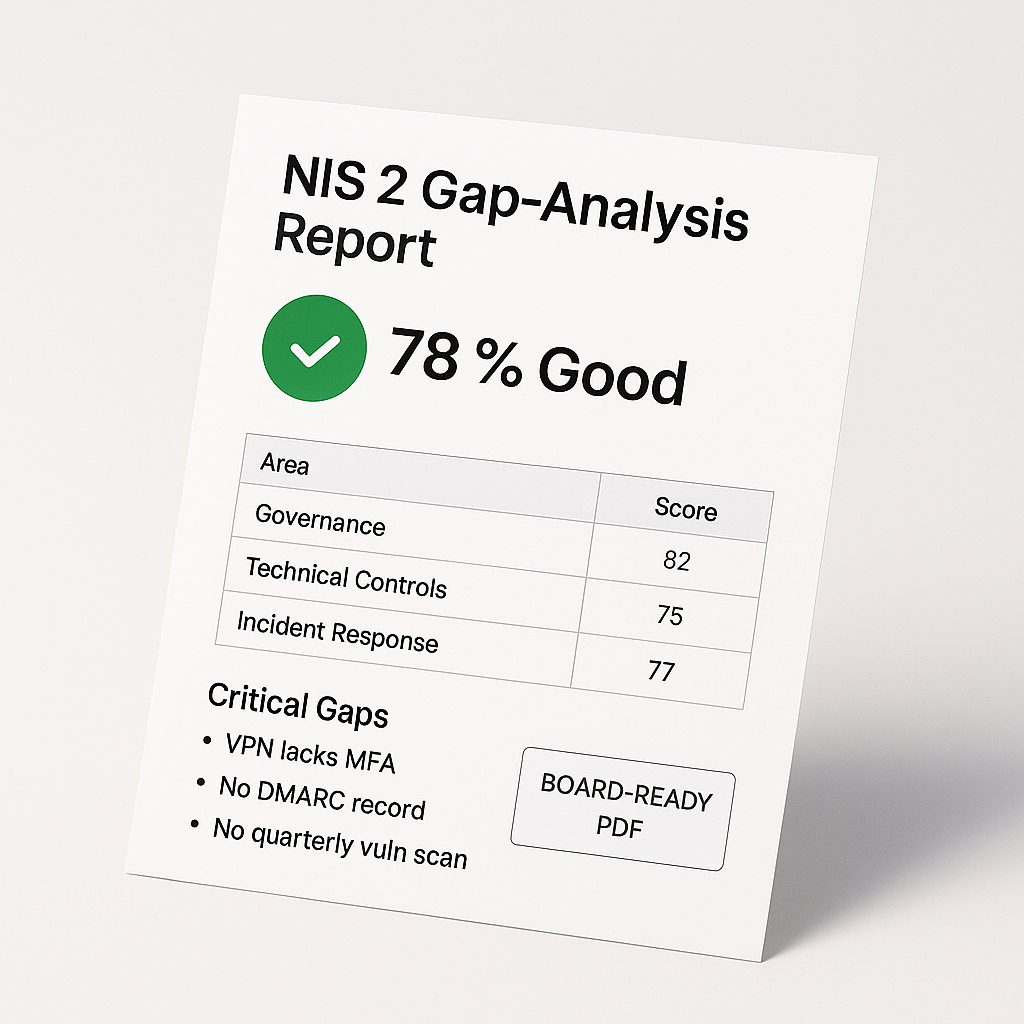NIS 2 Gap Analysis Report Preview